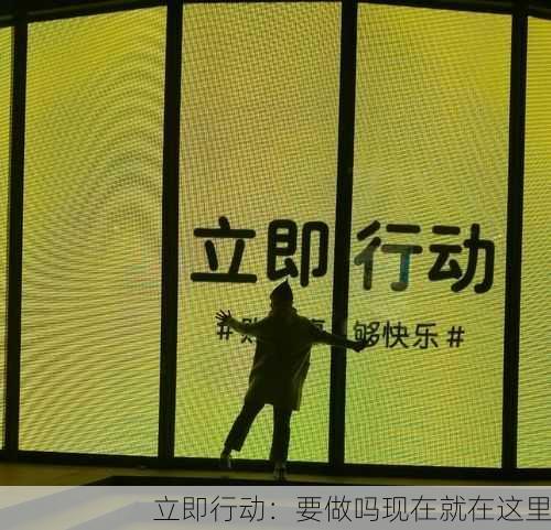 立即行动：要做吗现在就在这里