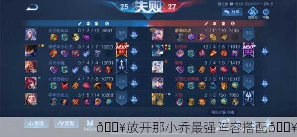 🔥放开那小乔最强阵容搭配🔥