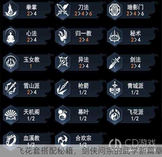 飞花套搭配秘籍，剑侠问宗的武学新篇章