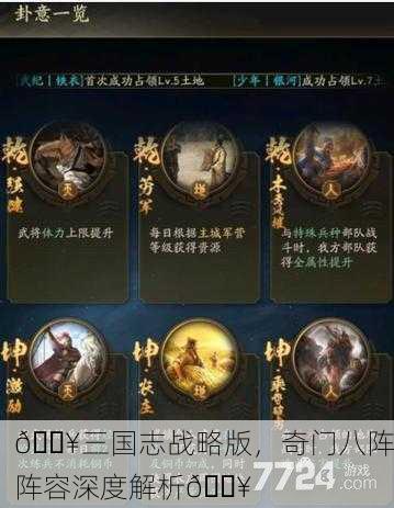 🔥三国志战略版，奇门八阵阵容深度解析🔥