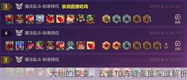 大地的裂变，五套T0阵容强度深度解析
