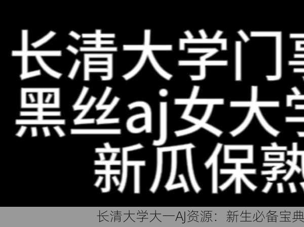 长清大学大一AJ资源：新生必备宝典