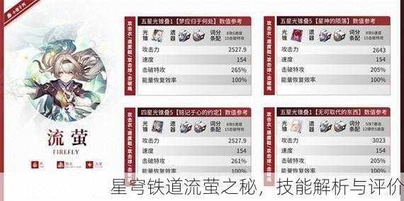 星穹铁道流萤之秘，技能解析与评价
