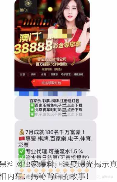 黑料网独家爆料，深度曝光揭示真相内幕：揭秘背后的故事！