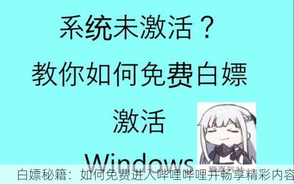 白嫖秘籍：如何免费进入哔哩哔哩并畅享精彩内容