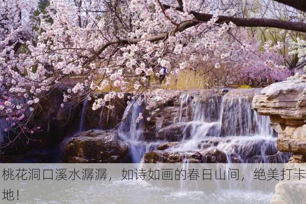 桃花洞口溪水潺潺，如诗如画的春日山间，绝美打卡地！
