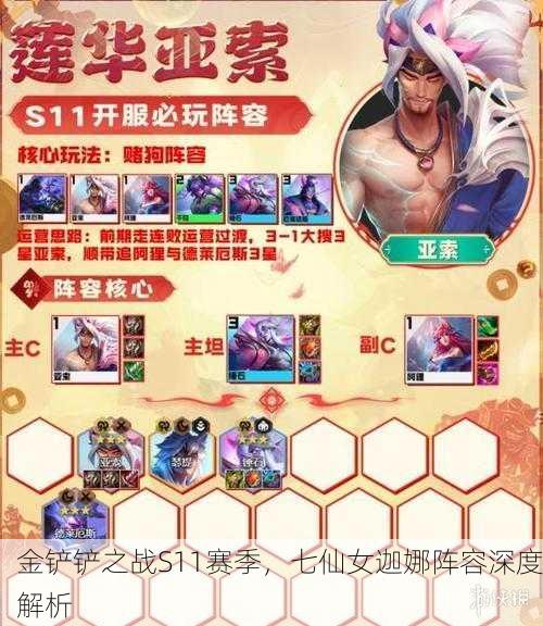 金铲铲之战S11赛季，七仙女迦娜阵容深度解析