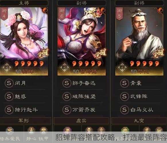 貂蝉阵容搭配攻略，打造最强阵容