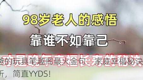 爸爸的玩具笔趣阁最火金句：家庭幸福秘诀解析，简直YYDS！