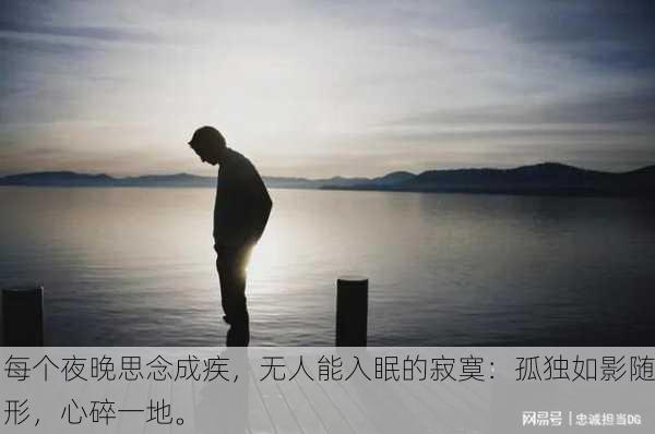 每个夜晚思念成疾，无人能入眠的寂寞：孤独如影随形，心碎一地。