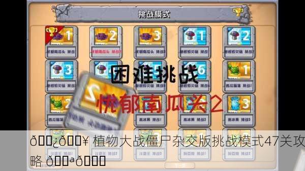 🌿💥 植物大战僵尸杂交版挑战模式47关攻略 💪🌈