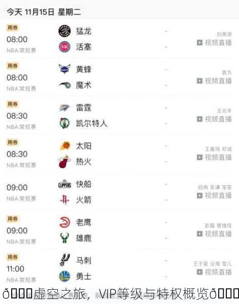🌌虚空之旅，VIP等级与特权概览🚀