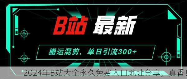 2024年B站大全永久免费入口地址分享，真香！