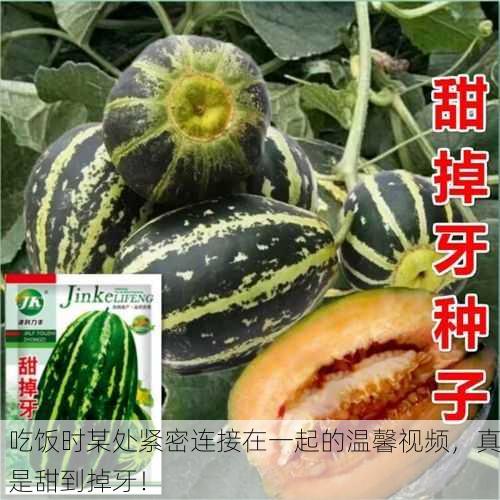 吃饭时某处紧密连接在一起的温馨视频，真是甜到掉牙！