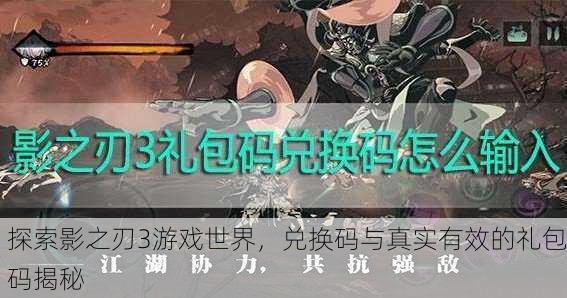探索影之刃3游戏世界，兑换码与真实有效的礼包码揭秘