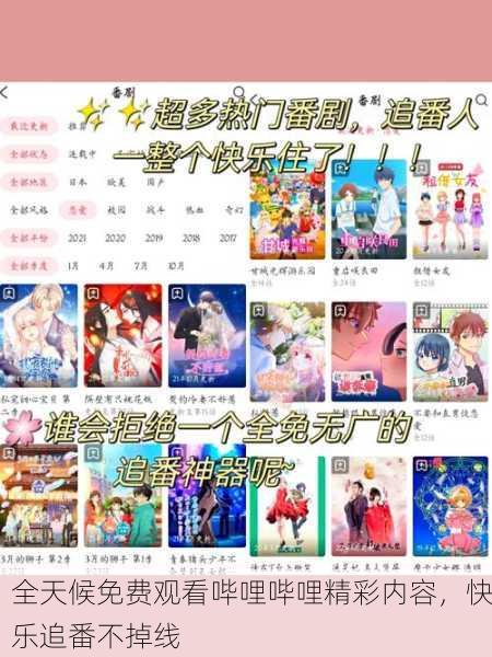 全天候免费观看哔哩哔哩精彩内容，快乐追番不掉线