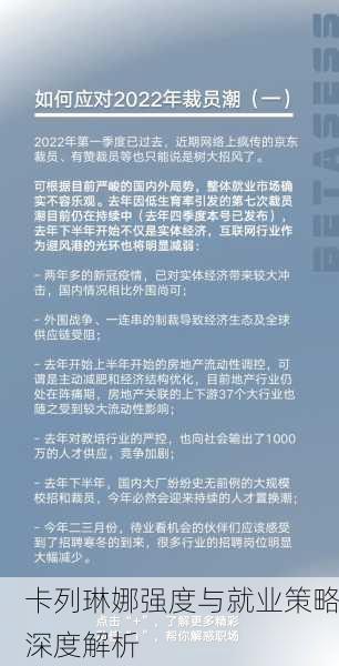 卡列琳娜强度与就业策略深度解析