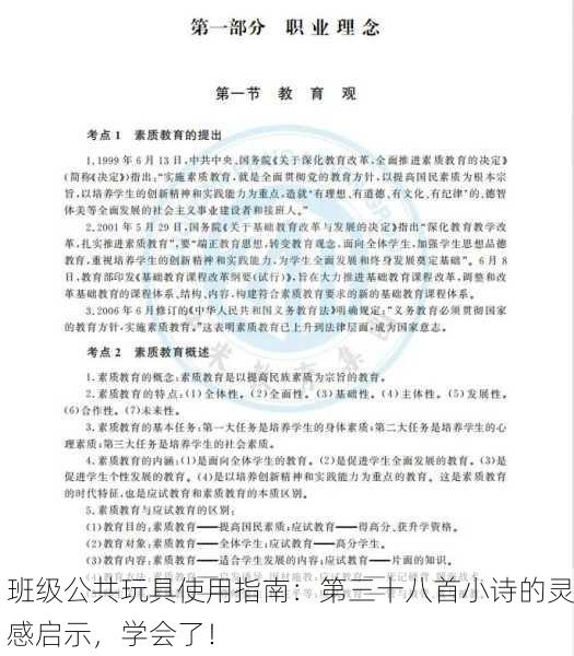 班级公共玩具使用指南：第三十八首小诗的灵感启示，学会了！