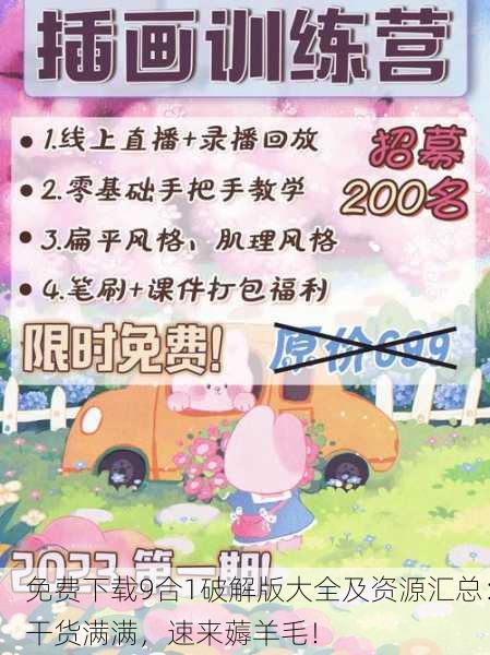免费下载9合1破解版大全及资源汇总：干货满满，速来薅羊毛！