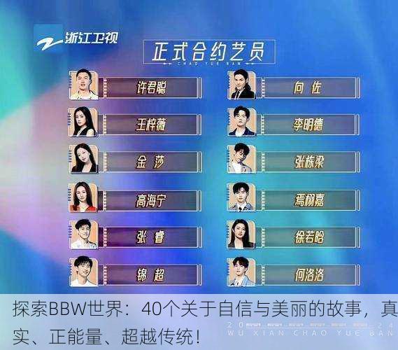 探索BBW世界：40个关于自信与美丽的故事，真实、正能量、超越传统！