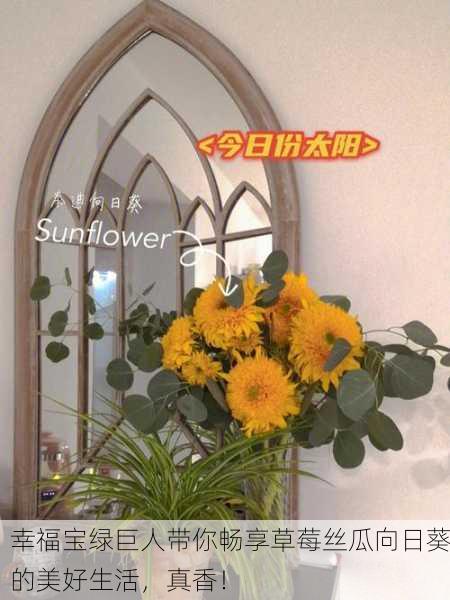 幸福宝绿巨人带你畅享草莓丝瓜向日葵的美好生活，真香！