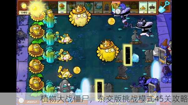 植物大战僵尸，杂交版挑战模式45关攻略