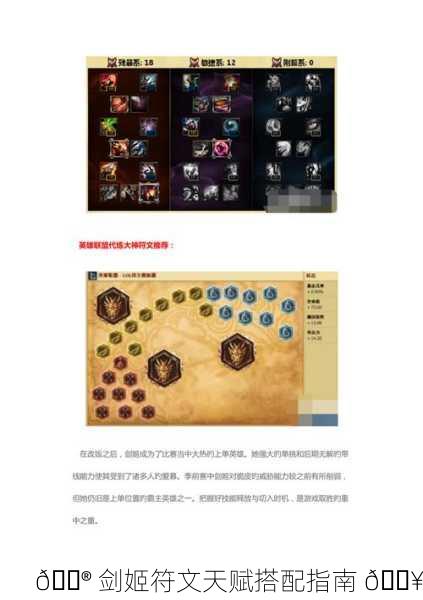 🎮 剑姬符文天赋搭配指南 🔥