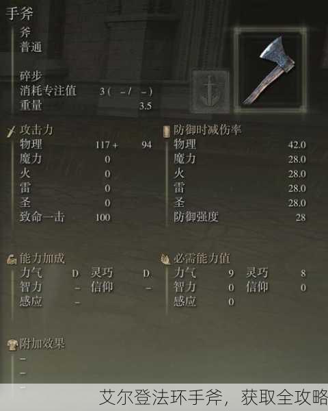 艾尔登法环手斧，获取全攻略