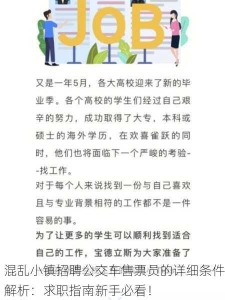 混乱小镇招聘公交车售票员的详细条件解析：求职指南新手必看！