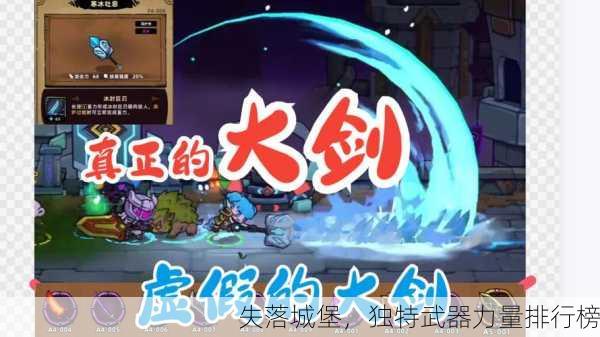 失落城堡，独特武器力量排行榜