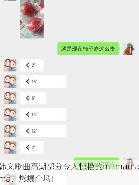 韩文歌曲高潮部分令人惊艳的mamamama，燃爆全场！