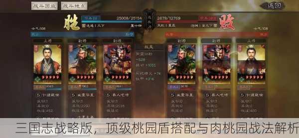 三国志战略版，顶级桃园盾搭配与肉桃园战法解析