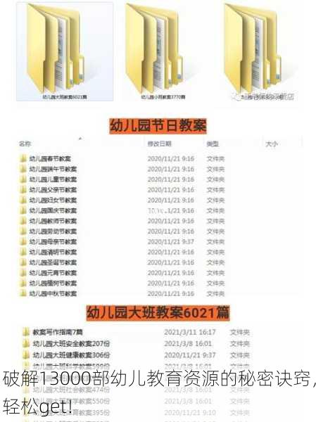 破解13000部幼儿教育资源的秘密诀窍，轻松get！