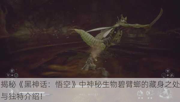 揭秘《黑神话：悟空》中神秘生物碧臂螂的藏身之处与独特介绍！