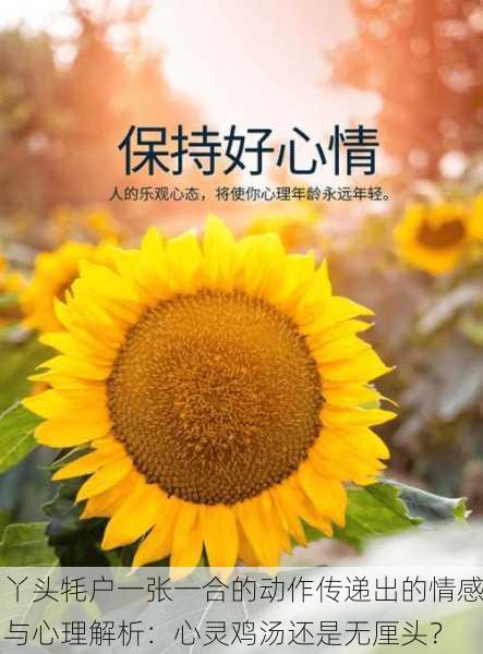 丫头牦户一张一合的动作传递出的情感与心理解析：心灵鸡汤还是无厘头？