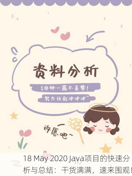 18 May 2020 Java项目的快速分析与总结：干货满满，速来围观！