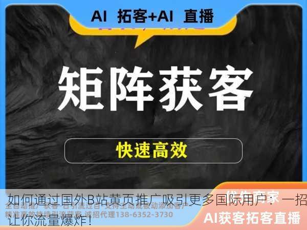 如何通过国外B站黄页推广吸引更多国际用户：一招让你流量爆炸！
