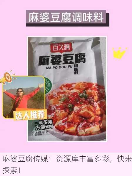 麻婆豆腐传媒：资源库丰富多彩，快来探索！