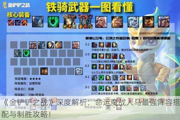 《金铲铲之战》深度解析：命运魔战人马最强阵容搭配与制胜攻略！