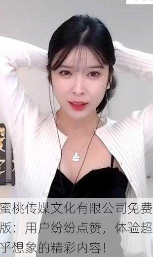 蜜桃传媒文化有限公司免费版：用户纷纷点赞，体验超乎想象的精彩内容！