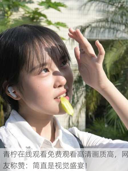 青柠在线观看免费观看高清画质高，网友称赞：简直是视觉盛宴！