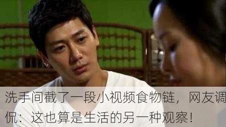 洗手间截了一段小视频食物链，网友调侃：这也算是生活的另一种观察！