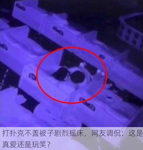 打扑克不盖被子剧烈摇床，网友调侃：这是真爱还是玩笑？