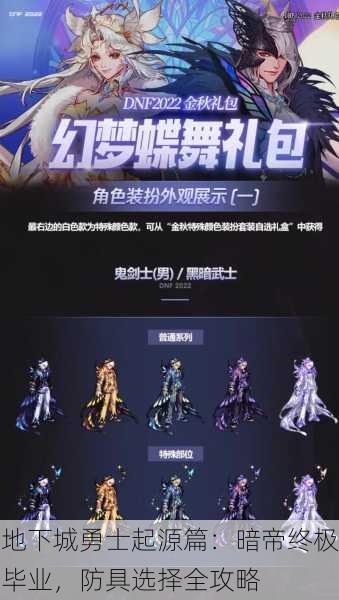 地下城勇士起源篇：暗帝终极毕业，防具选择全攻略