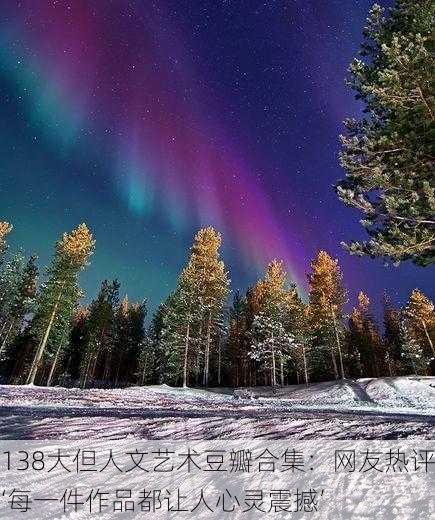 138大但人文艺术豆瓣合集：网友热评‘每一件作品都让人心灵震撼’