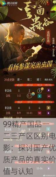 99精产国品一二三产区区别电影：探讨国产优质产品的真实价值与认知