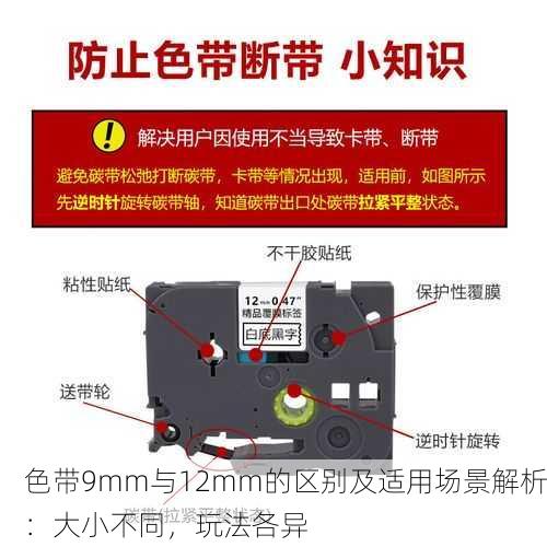 色带9mm与12mm的区别及适用场景解析：大小不同，玩法各异