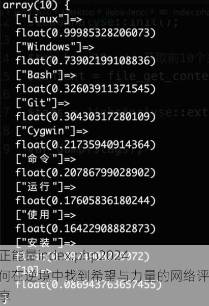 黑暗正能量index.php2024：如何在逆境中找到希望与力量的网络评论分享