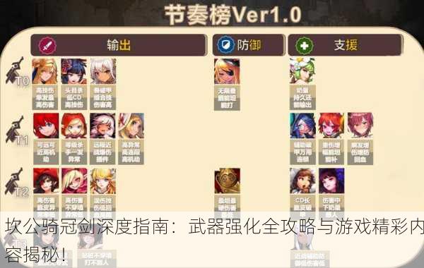 坎公骑冠剑深度指南：武器强化全攻略与游戏精彩内容揭秘！