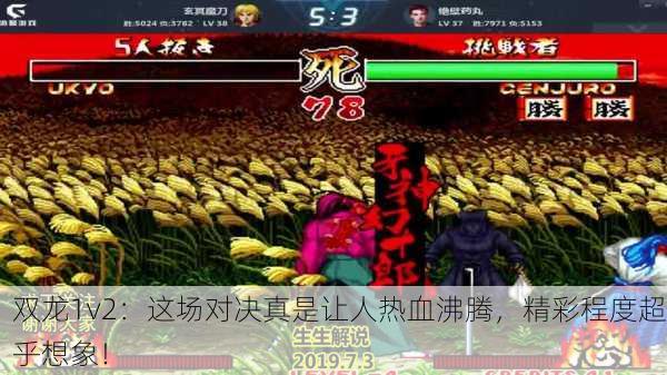 双龙1v2：这场对决真是让人热血沸腾，精彩程度超乎想象！